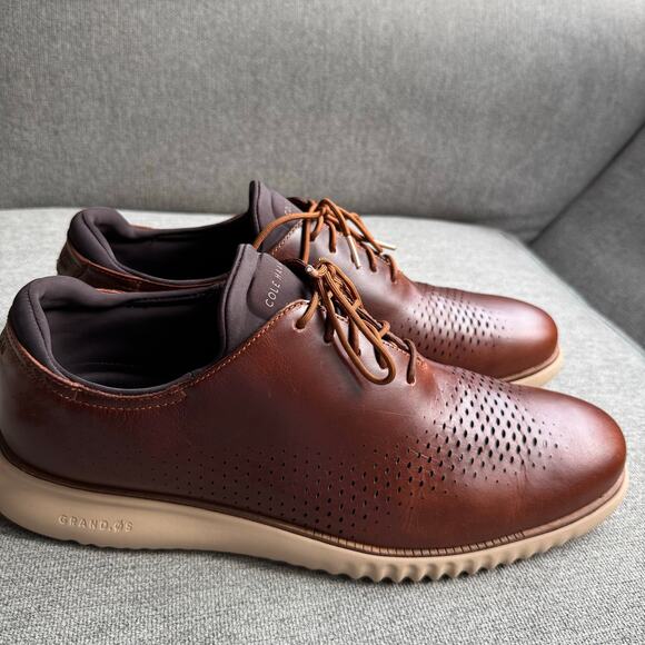 Cole Haan Men\'s 2.Zerogrand Laser Wing Shoes Acorn/Sesame Brown Preppy Sz13 main image 7